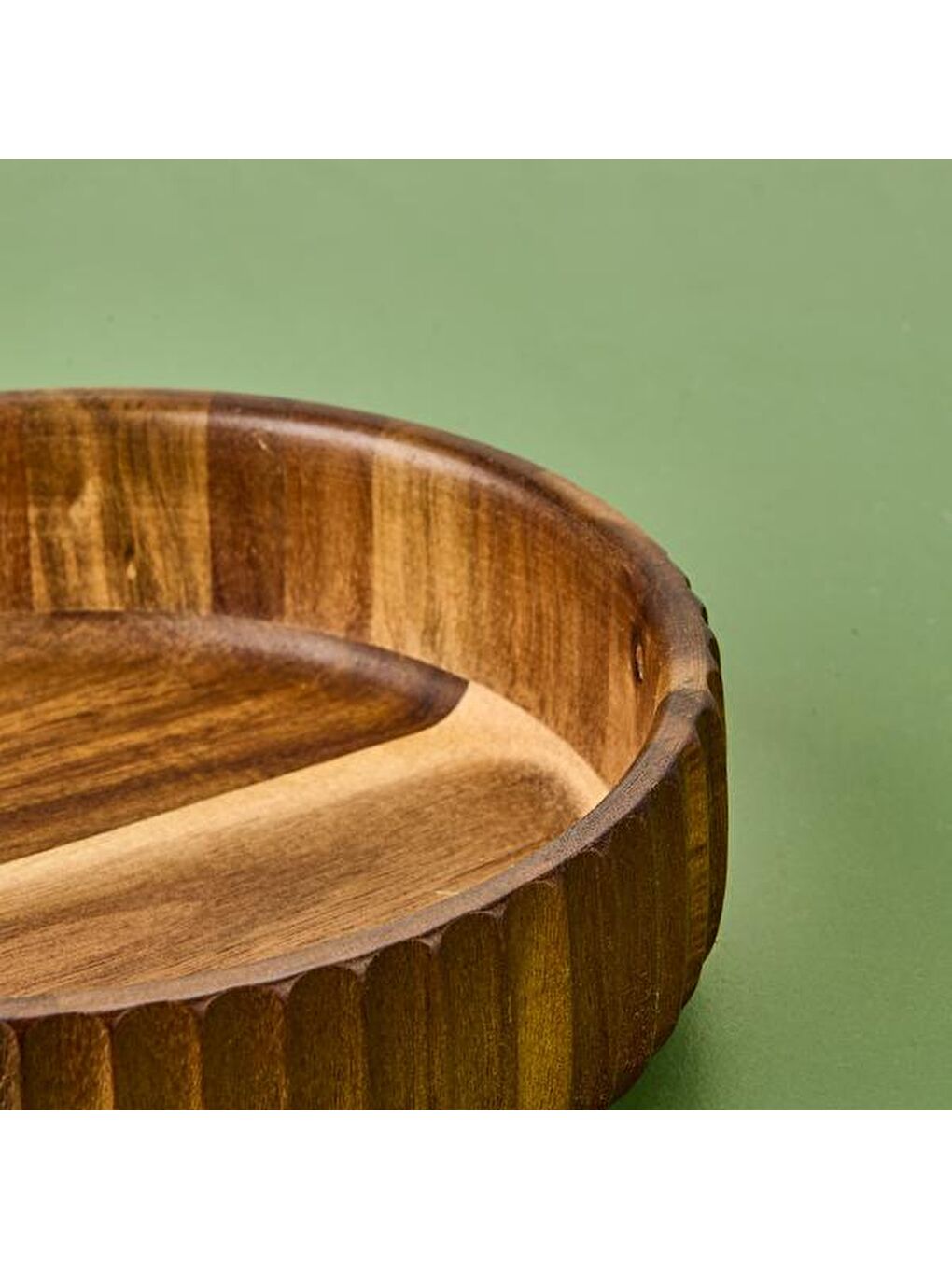 Akasya Curve Kase - Kahverengi - 22 cm-1