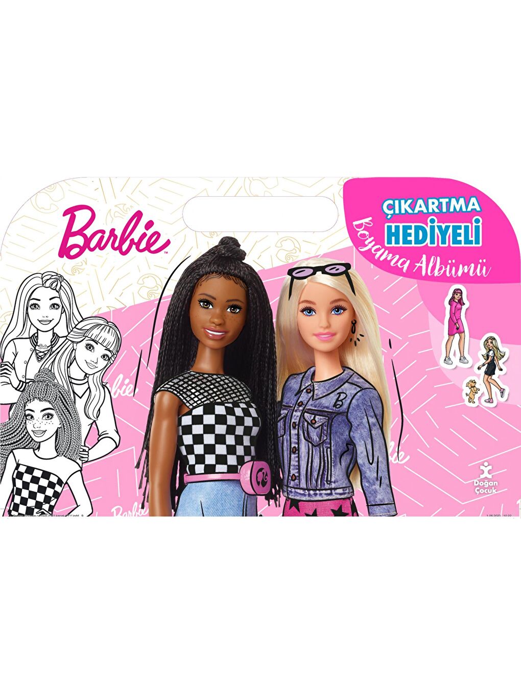 Barbie Çıkartma Hediyeli Boyama Albümü -