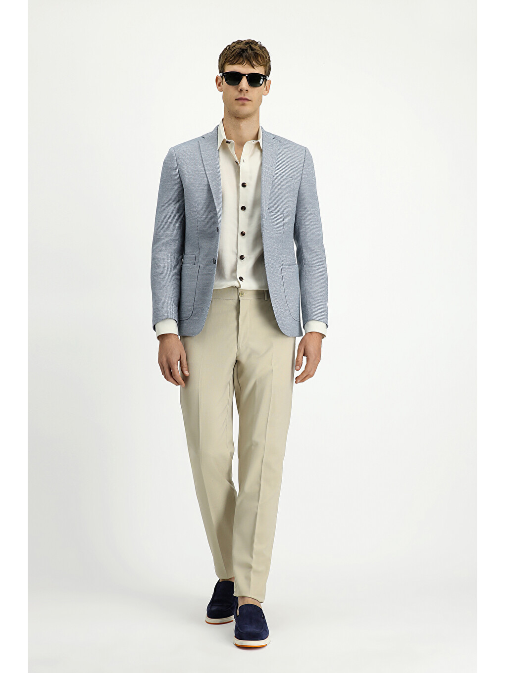 Mavi Ekstra Dar Kesim Desenli Spor Blazer Ceket-1