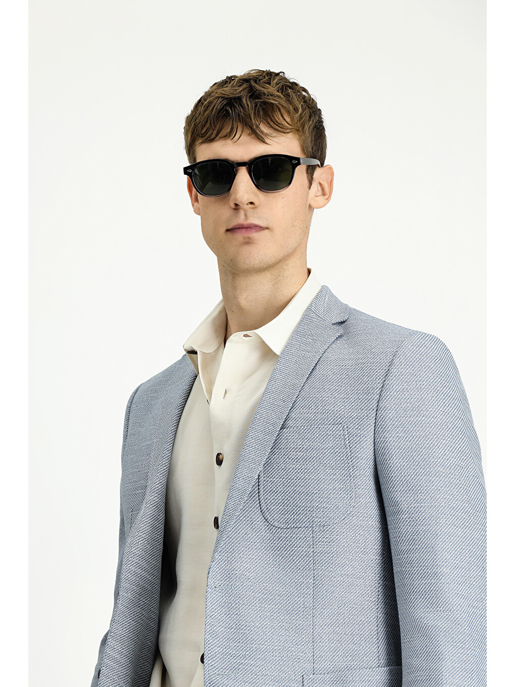 Mavi Ekstra Dar Kesim Desenli Spor Blazer Ceket-2