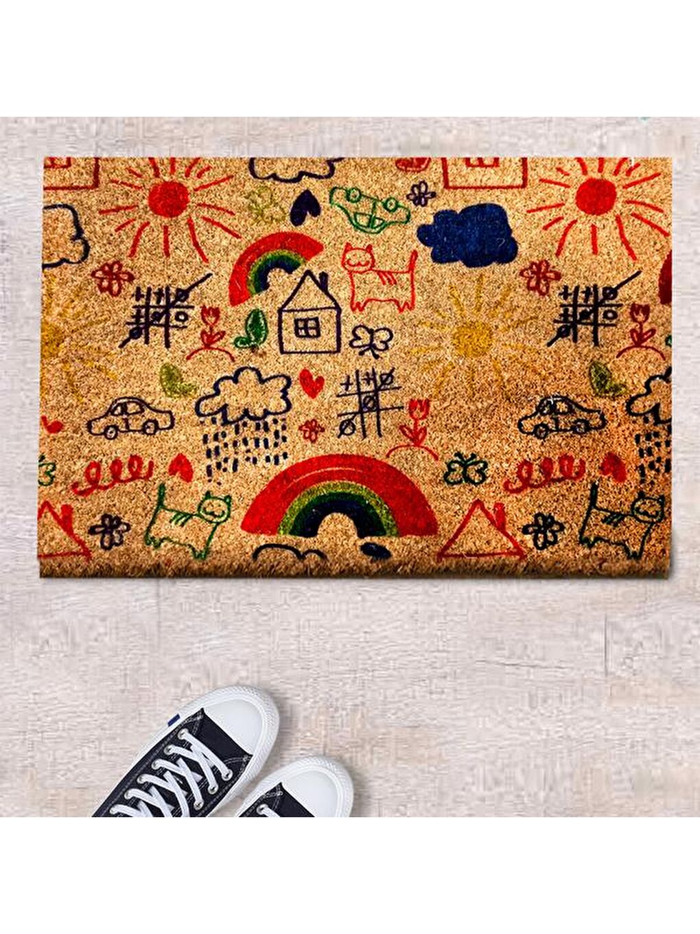 Bej Koko Kapı Paspası - Cartoon