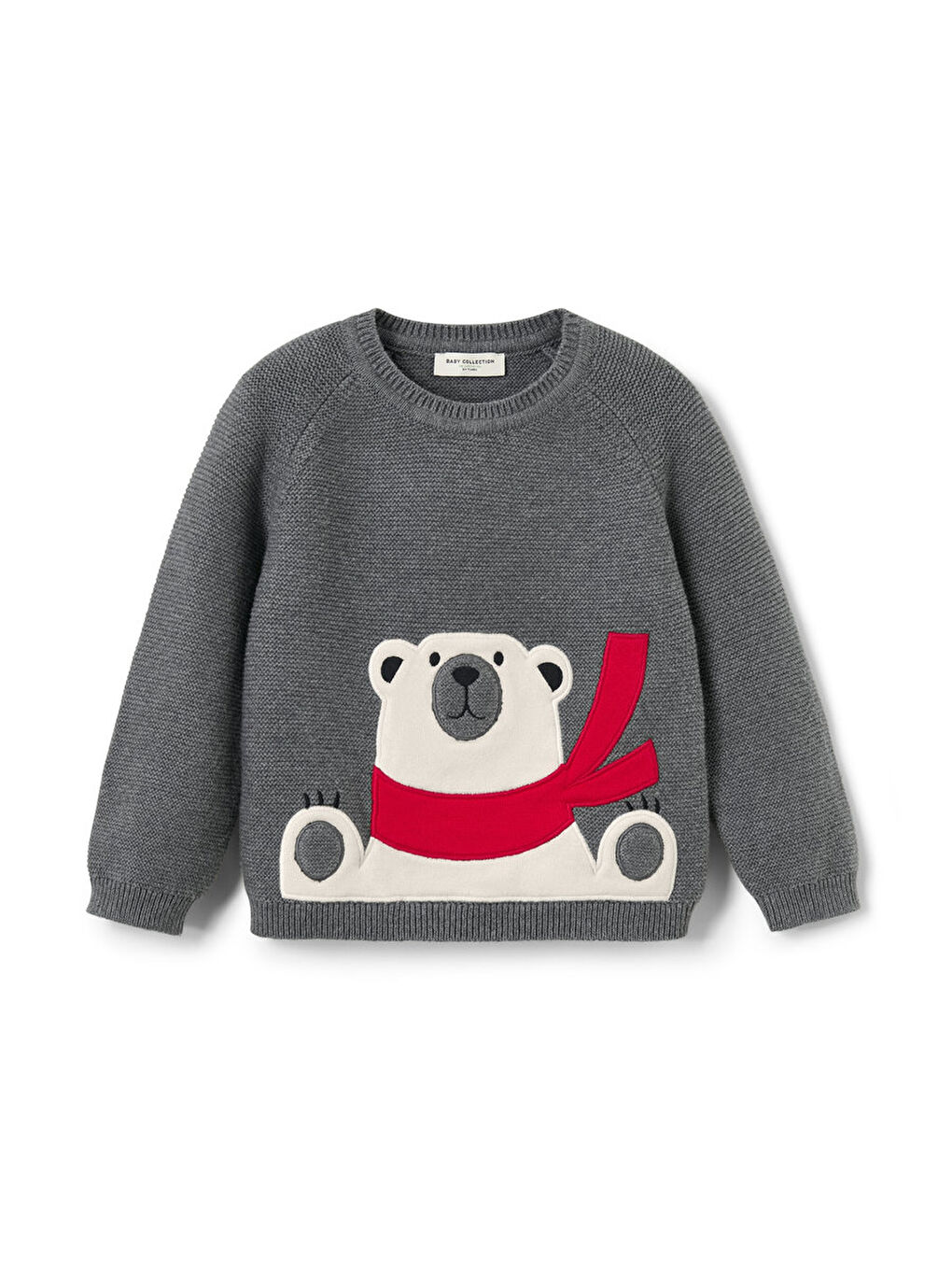 Gri Bebek/Çocuk Örgü Kazak, Kutup Ayısı-3