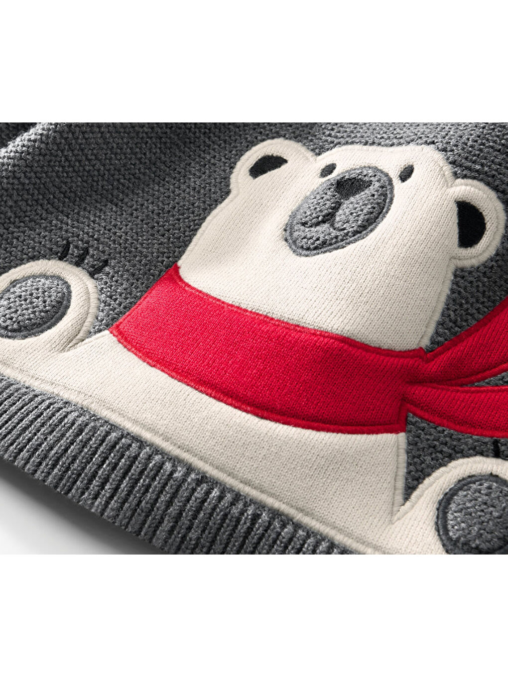 Gri Bebek/Çocuk Örgü Kazak, Kutup Ayısı-4