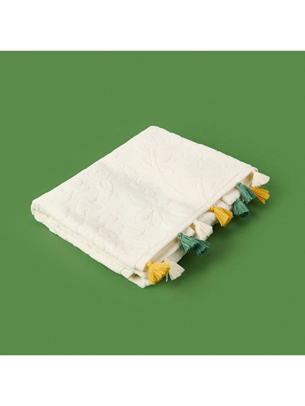 Soft Granny Summer Flos Yüz Havlusu - Ekru - 50x90 cm-2