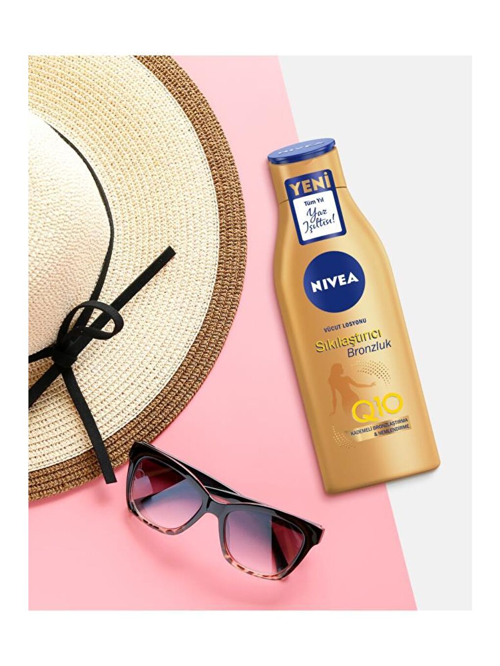 NIVEA Şeffaf Sıkılaştırıcı Bronzluk Q10 Vücut Losyonu, 10 Günde Sıkılaşma,Açık & Buğday Tenli Cilt,200 ml x2 Adet - 1