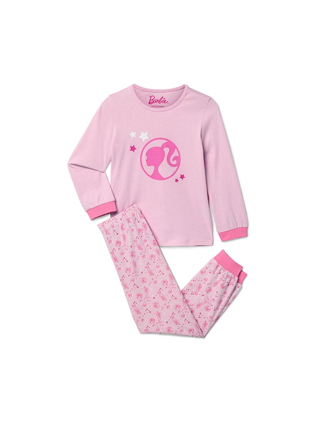 Pembe Kız Çocuk Pijama, Barbie-2