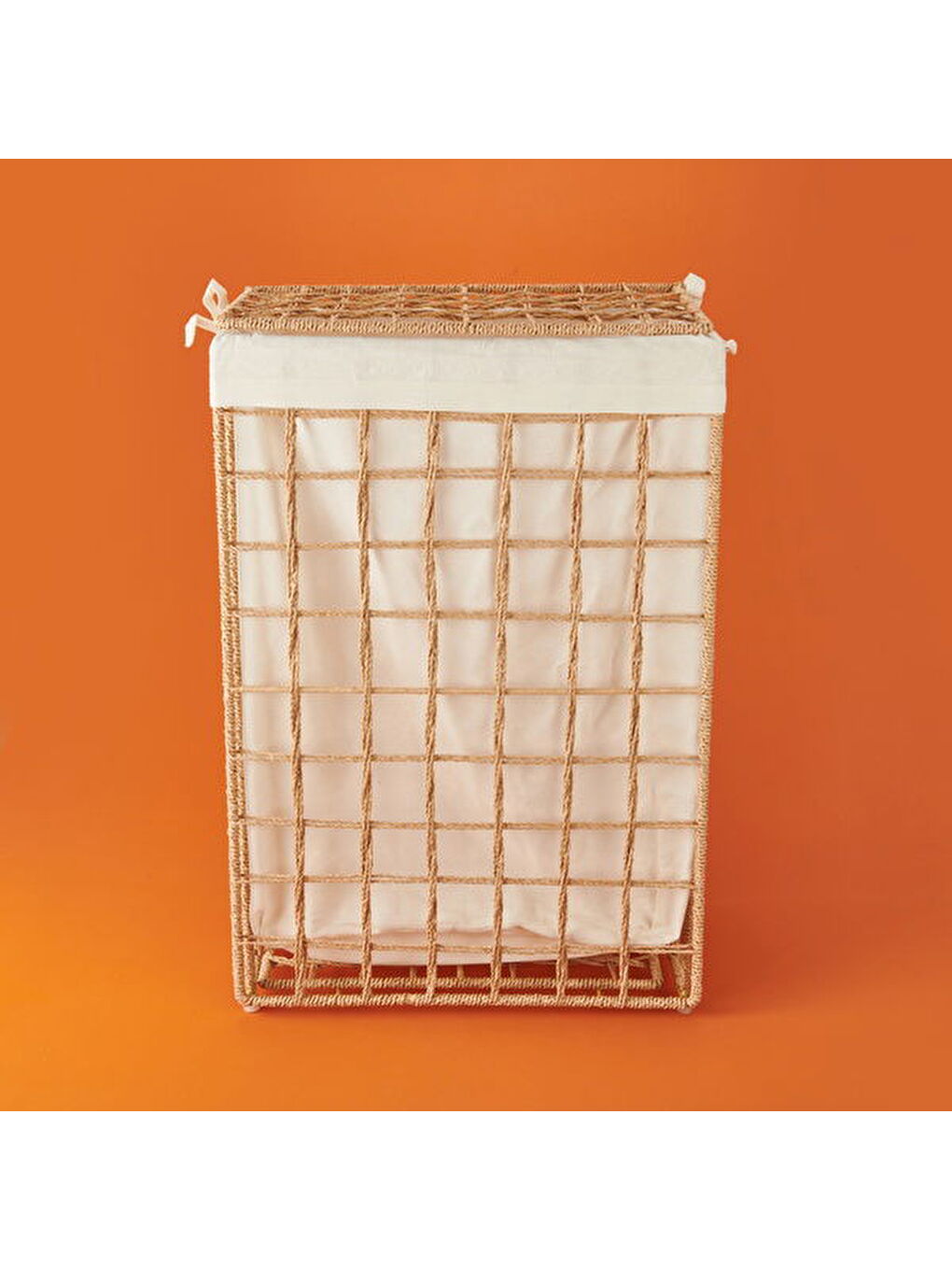 Astarlı Çamaşır Sepeti - Kahverengi - 60 lt-1