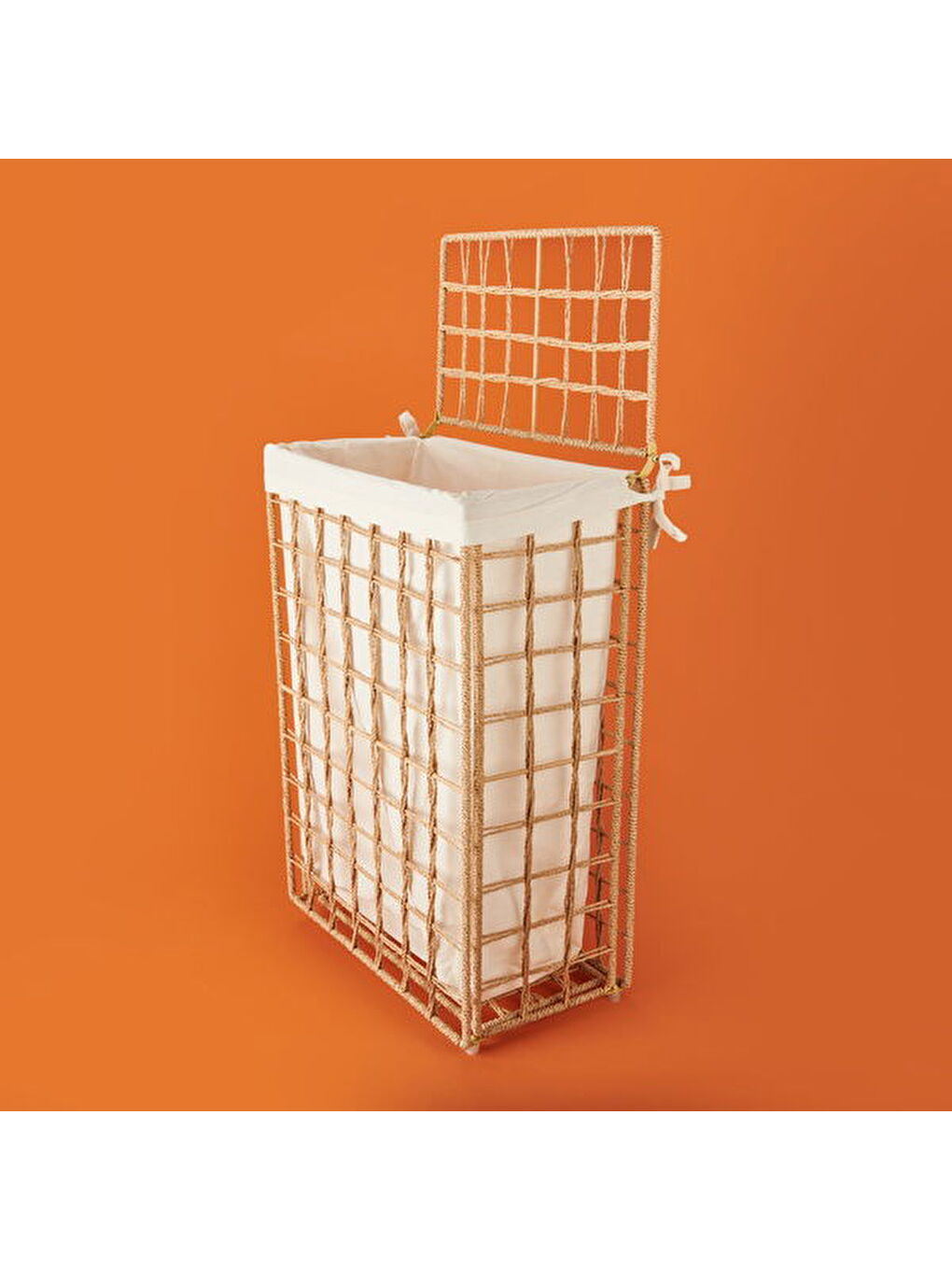 Astarlı Çamaşır Sepeti - Kahverengi - 60 lt-2