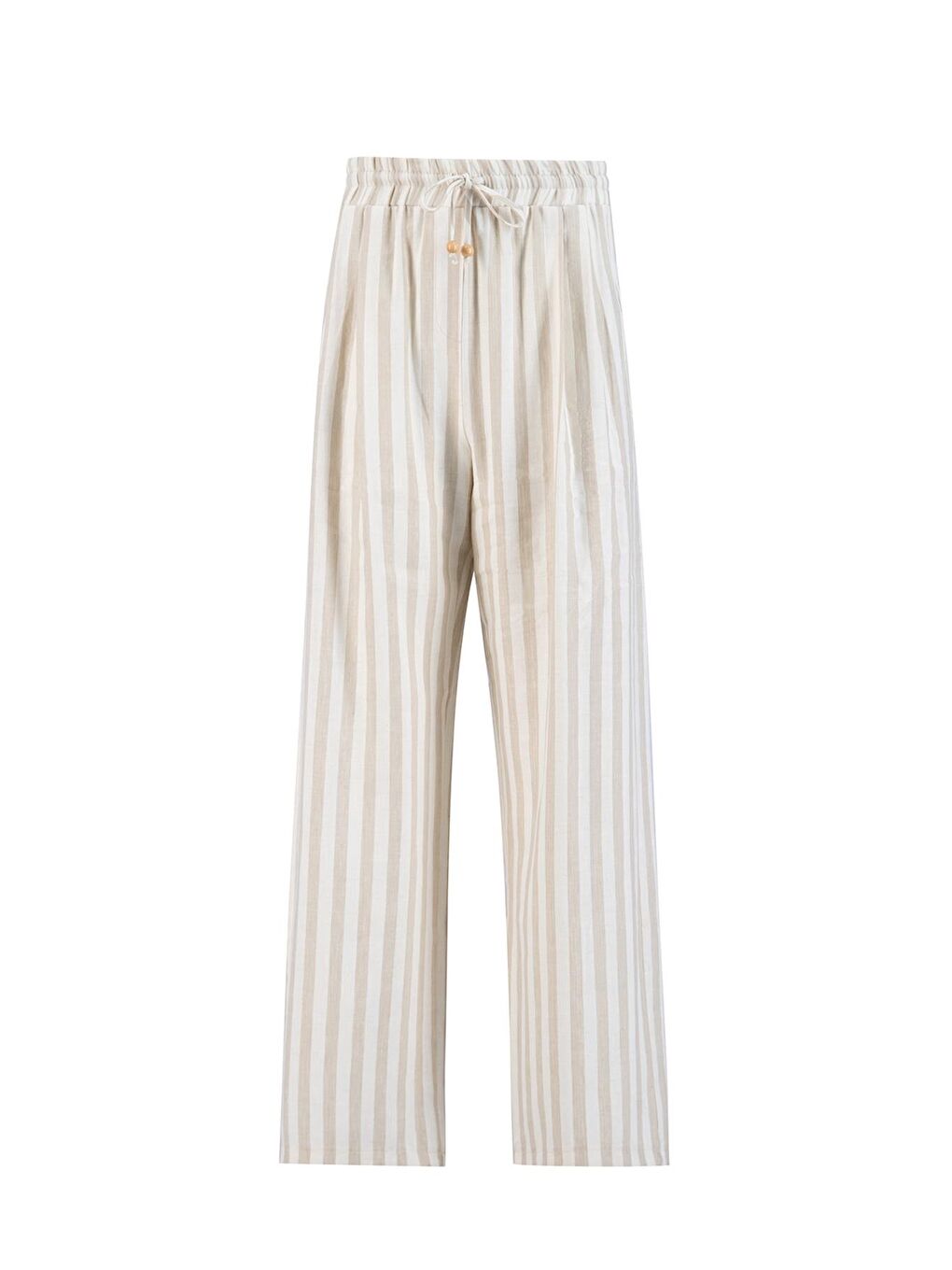 Kalın Çizgili Pamuk Takım 24K6853 Bej-1