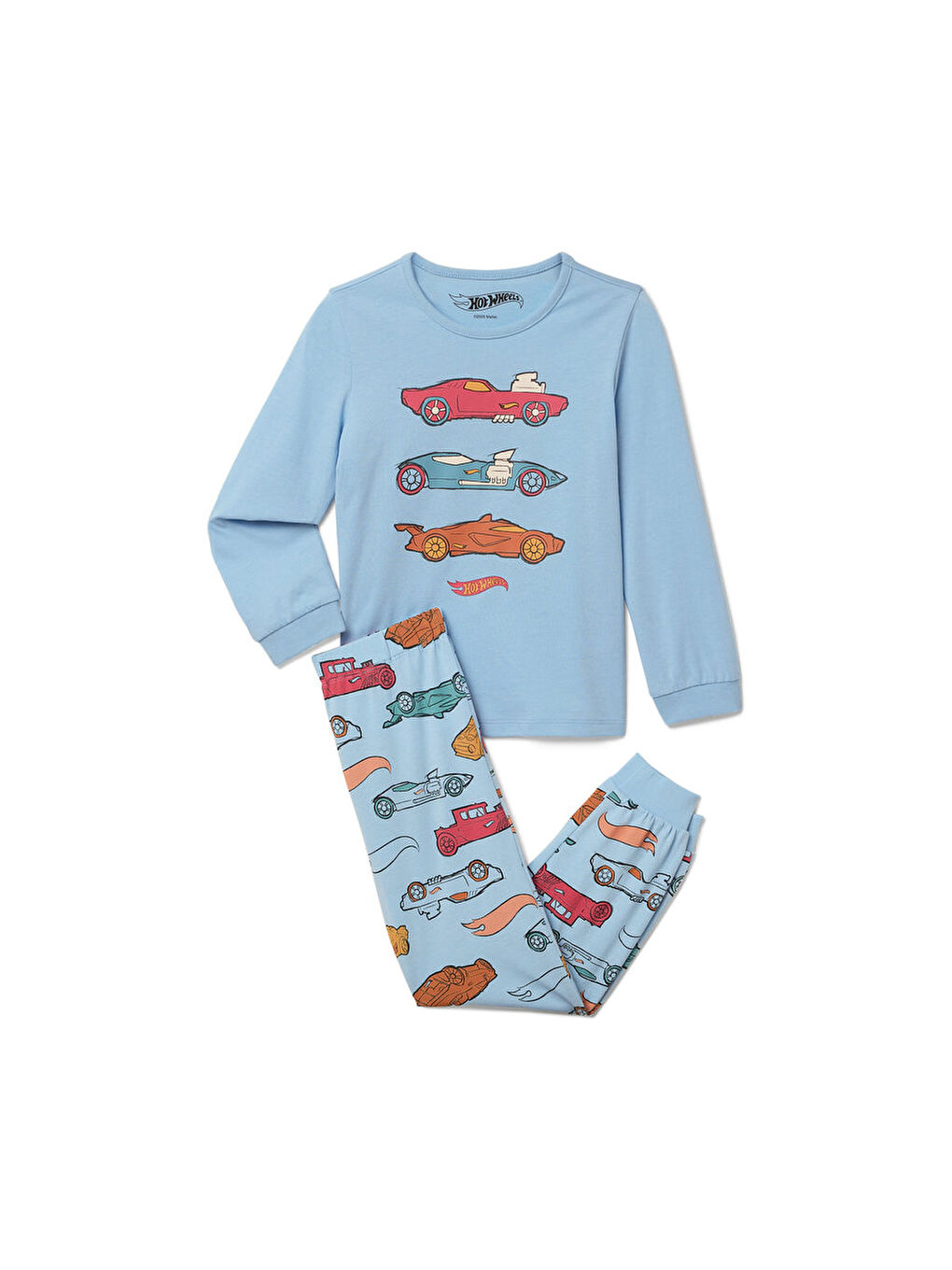 Mavi Erkek Çocuk Pijama, Hot Wheels-2