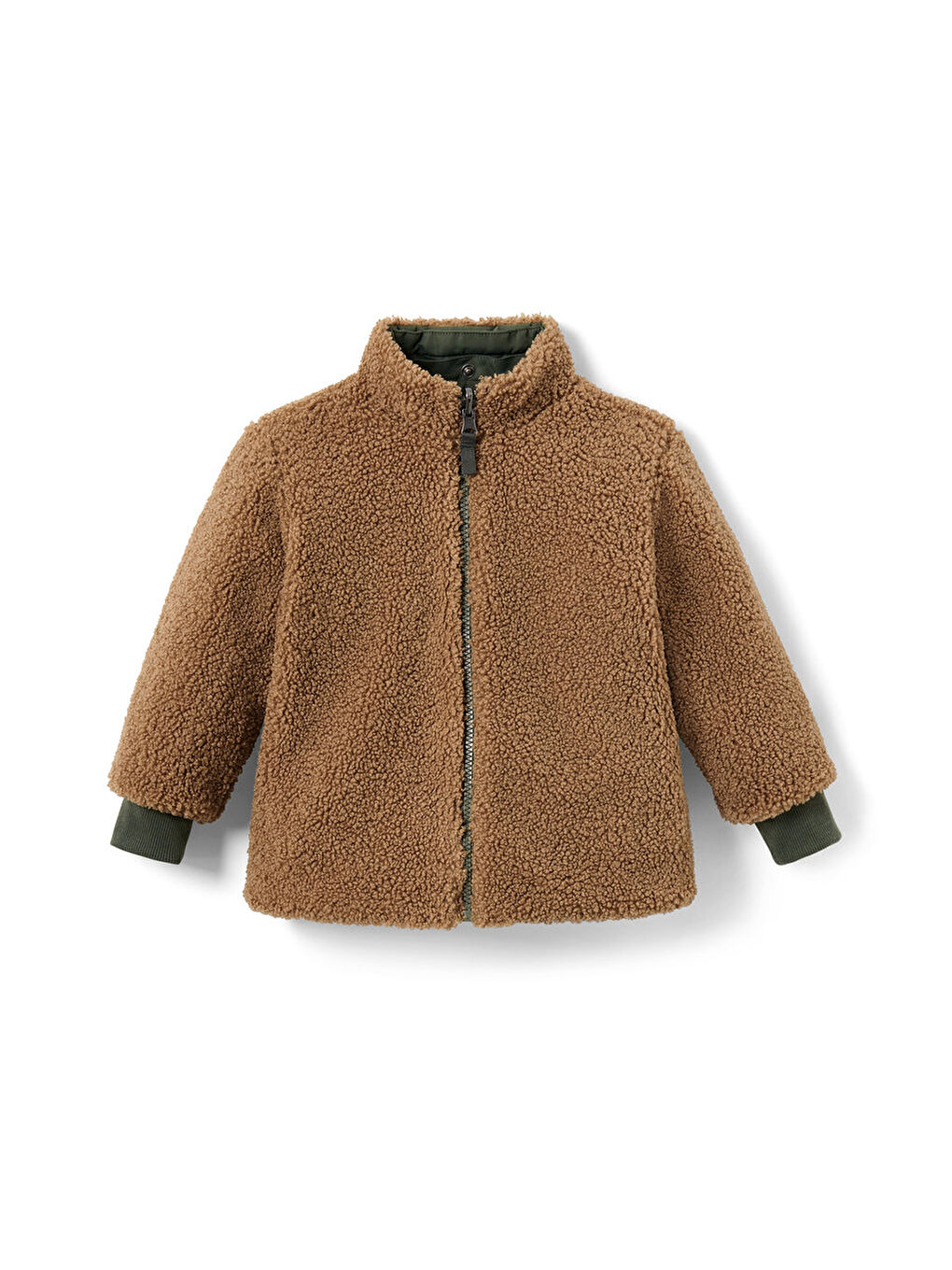 Yeşil Çocuk Çift Taraflı Ceket, Teddy-3