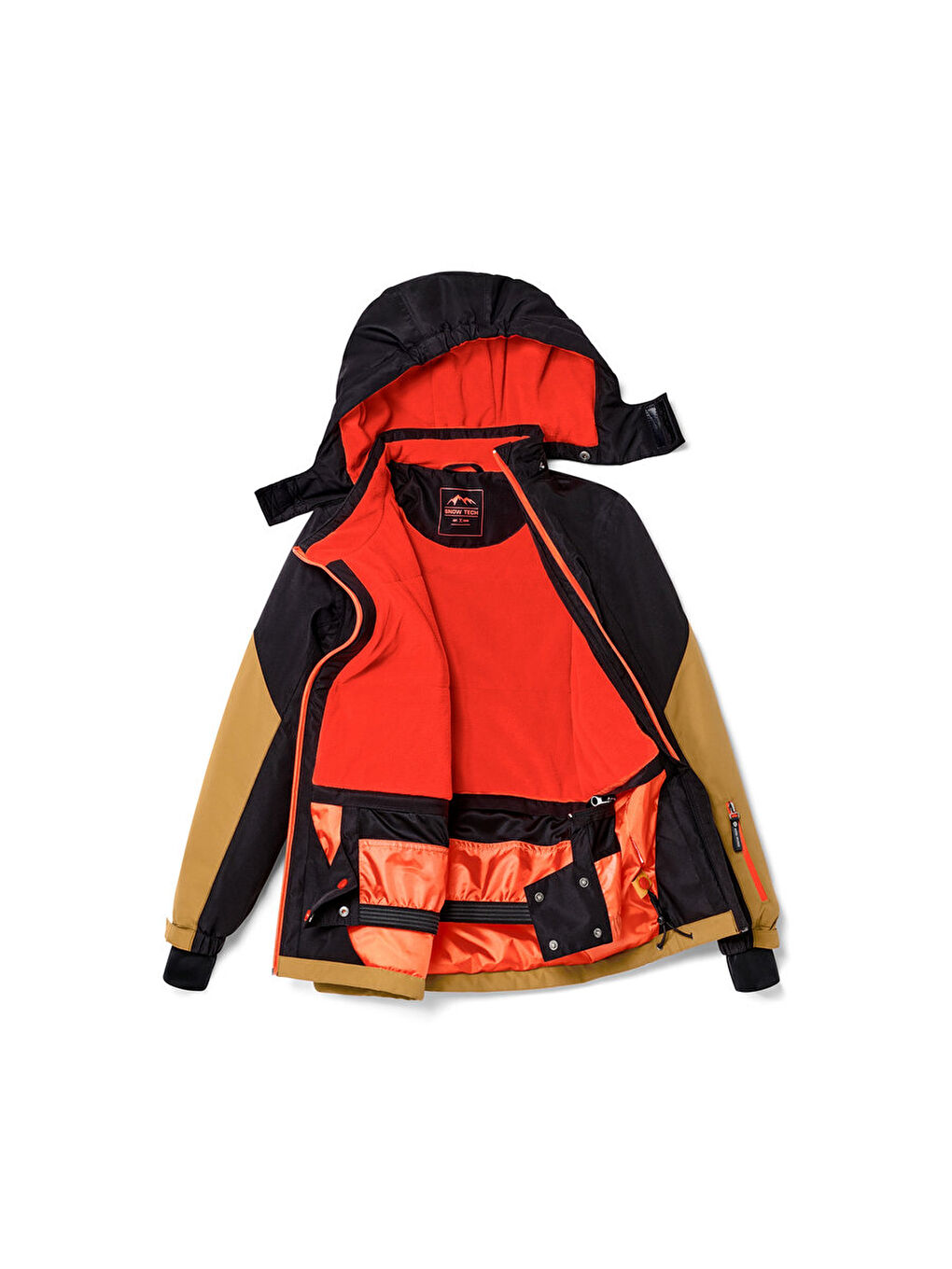 Sarı Çocuk Snowboard Ceket, Uniseks-3