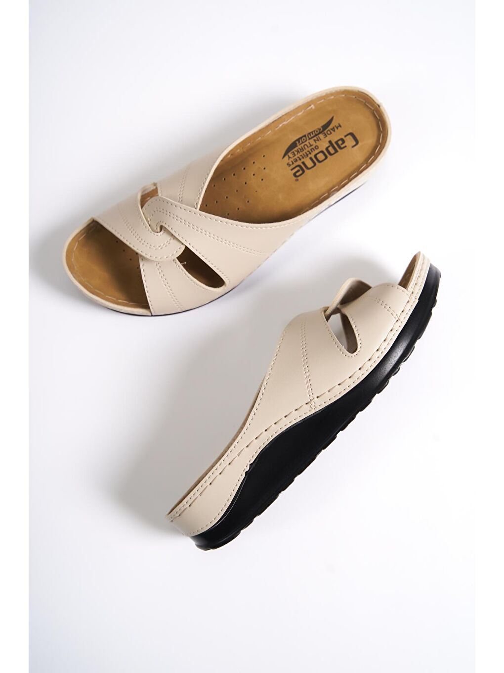 Bej 107042 Kadın Terlik-4