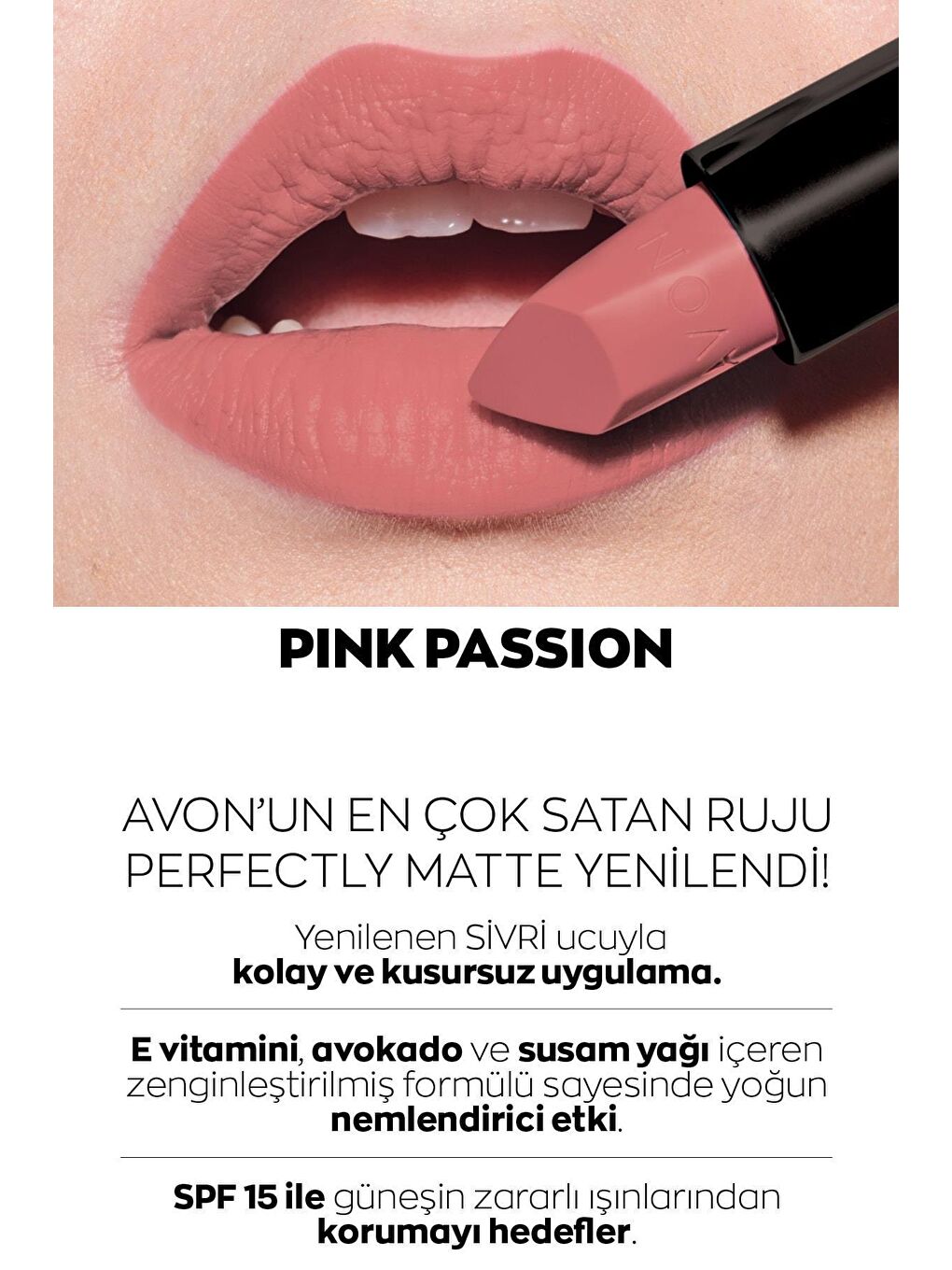 AVON Ultra Mat Ruj Pink Passion ve Glimmerstick Dudak Kalemi Pink Cashmere Paketi - 2