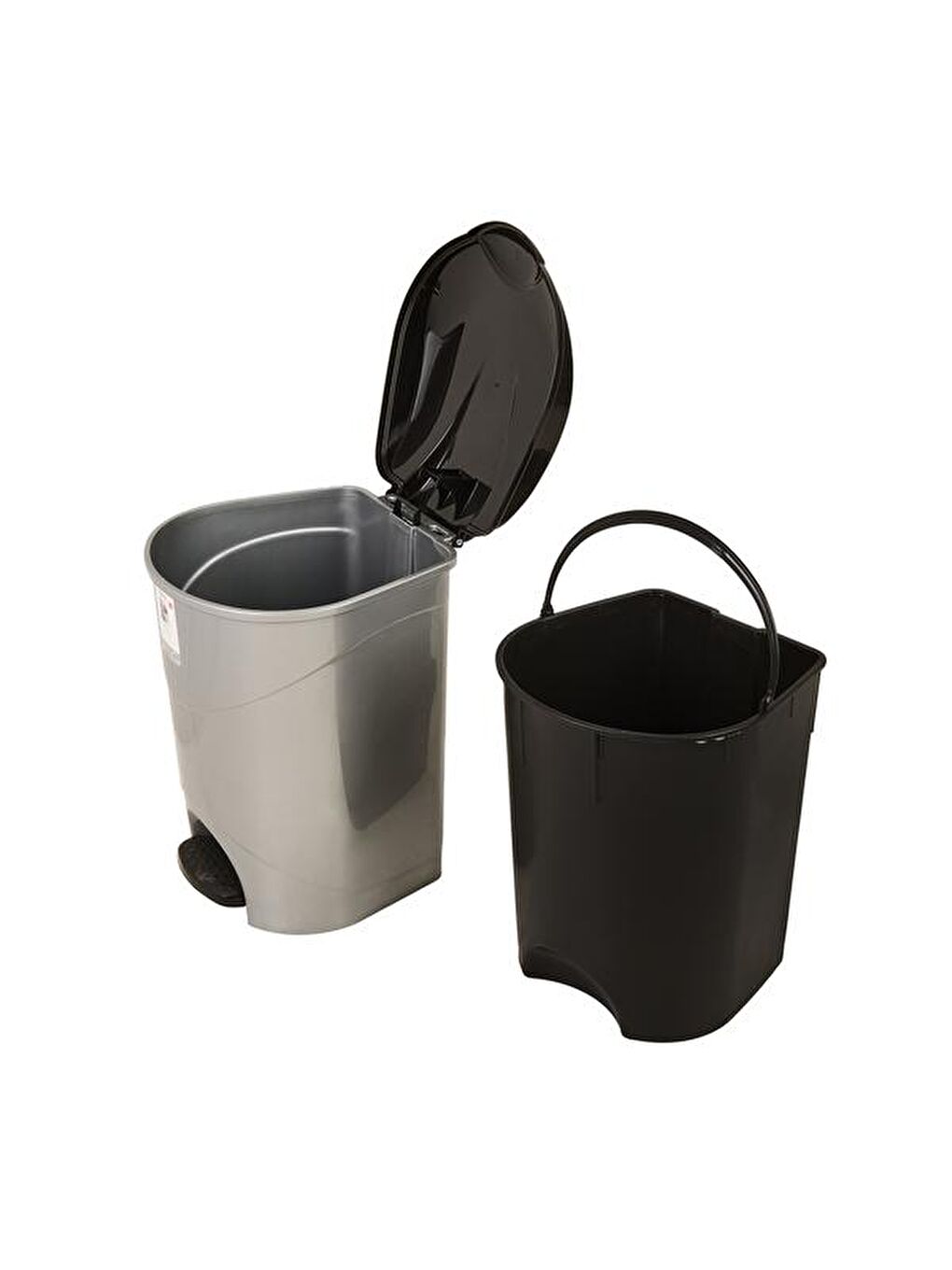 Bella Pedallı Çöp Kovası - Gri - 30 lt-2