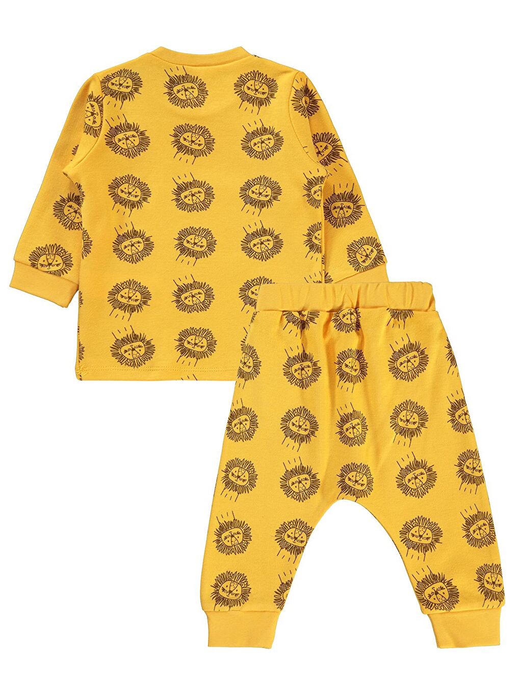 Kahverengi Baby Erkek Bebek Takım 6-18 Ay Hardal-1