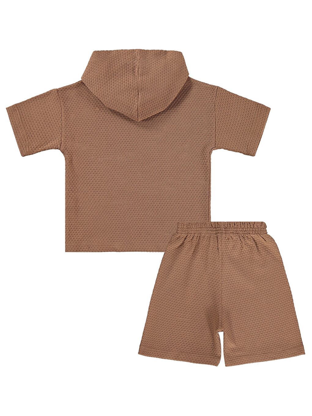 Kahverengi Boys Palmiye Etiketli Kapüşonlu 2-5 Yaş Takım - Kahve-2