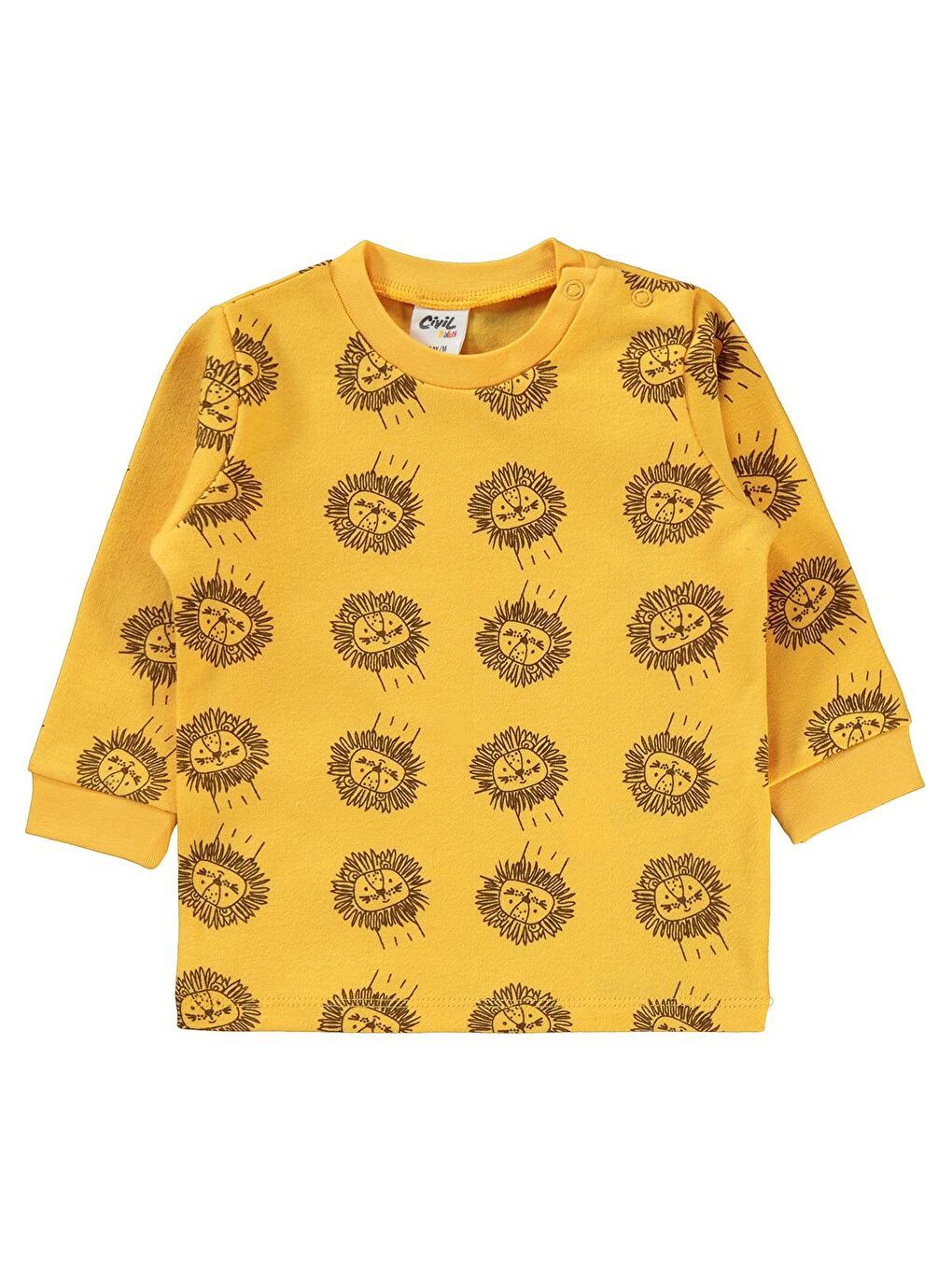 Kahverengi Baby Erkek Bebek Takım 6-18 Ay Hardal-2