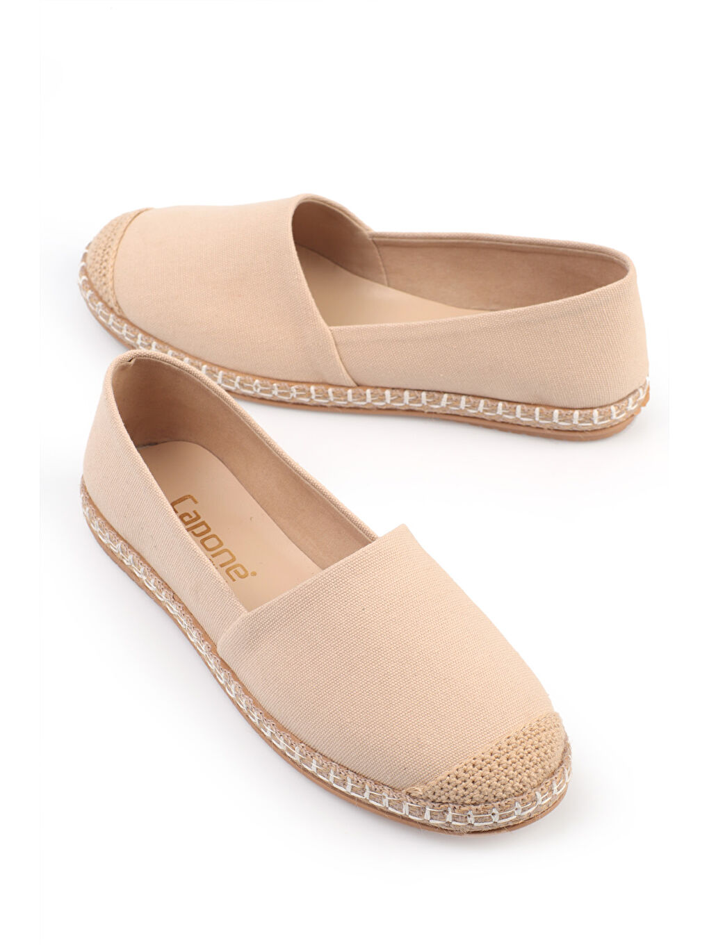 Capone Outfitters Bej Pasarella Keten Kadın Espadril - 2