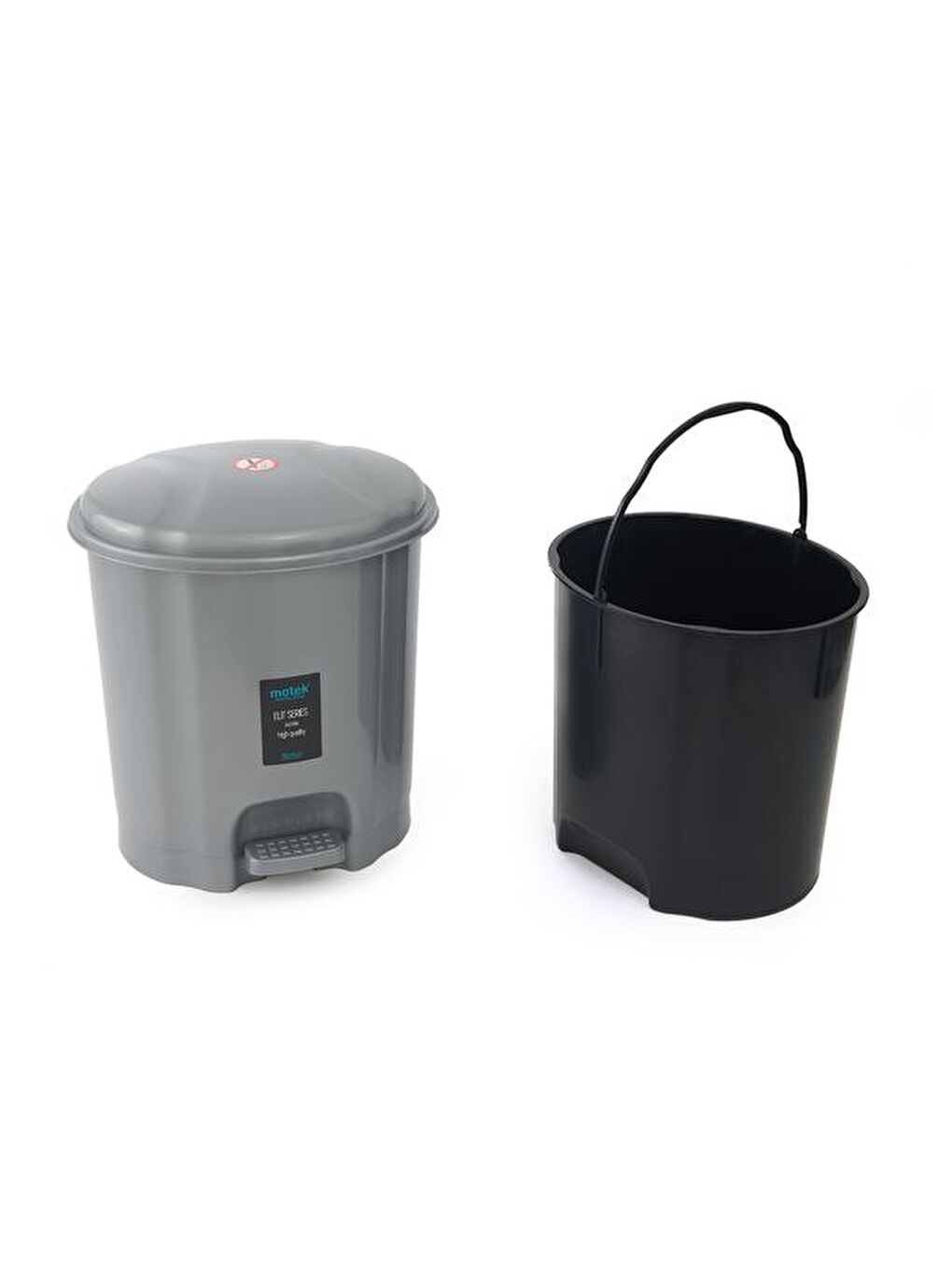 Gri Elit Pedallı İç Kovalı Çöp Kovası - 22 lt-3