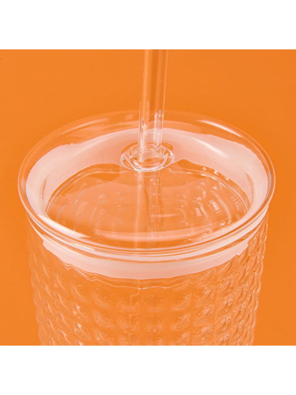 Renksiz Pipetli Cam Bardak - Şeffaf - 550 ml-1