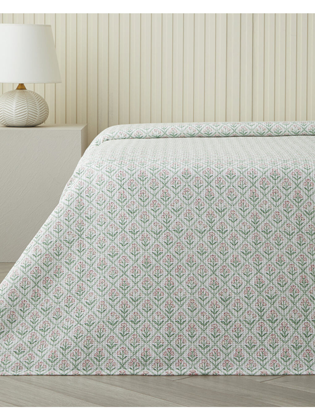 Bloom Crest Çift Kişilik Pike 200x220 cm Yeşil-1