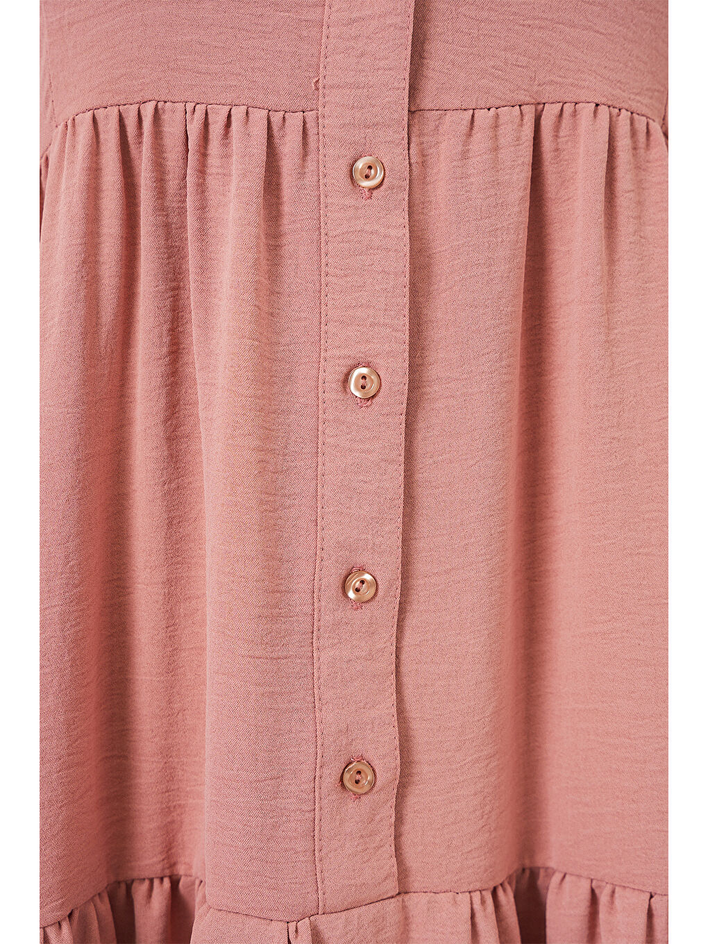 Pembe 2527 Kadın Uzun Tesettür Elbise - Somon-4