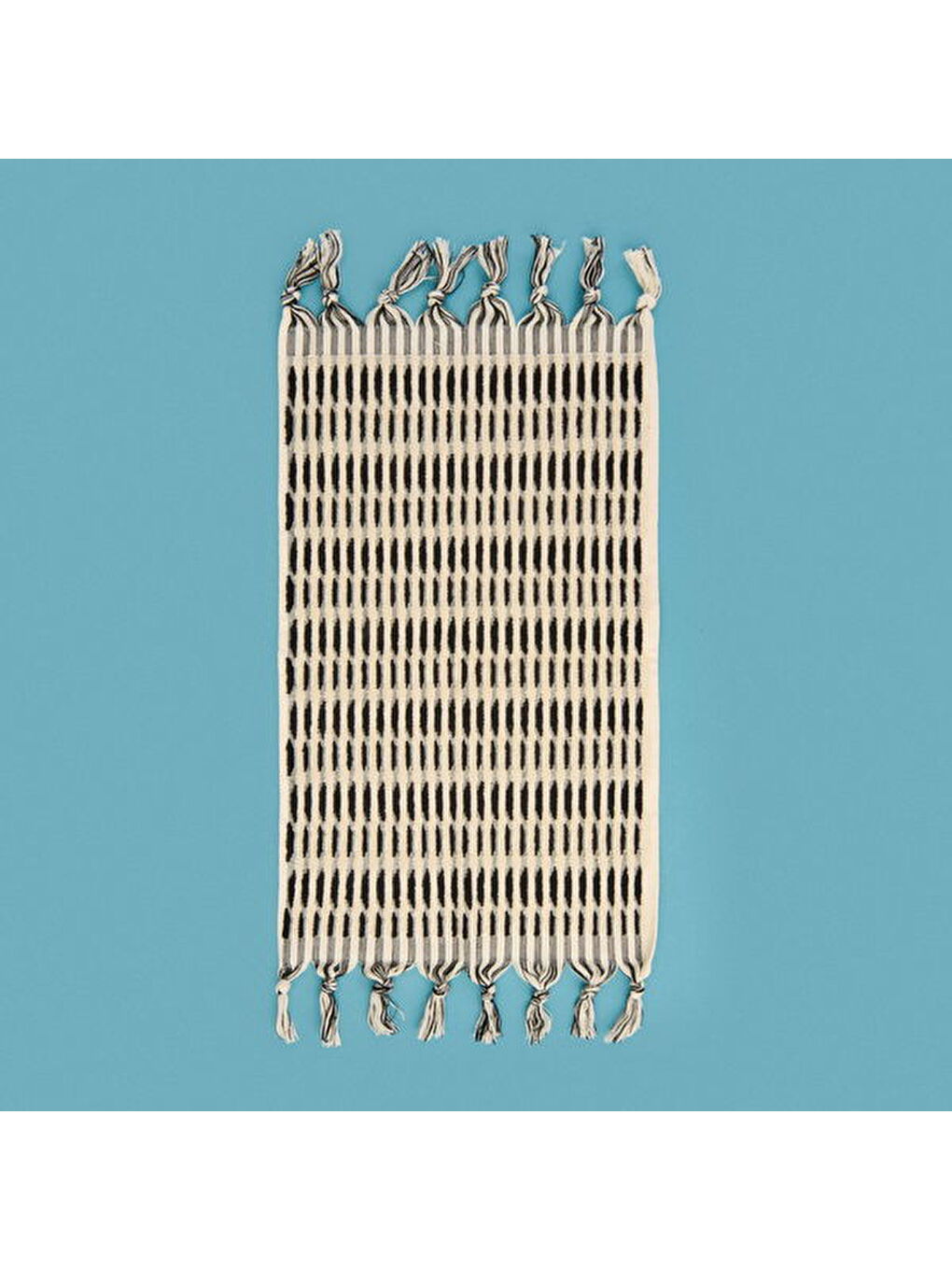 Lila Soft Greta El Havlusu - Ekru / Siyah - 30x50 cm-4