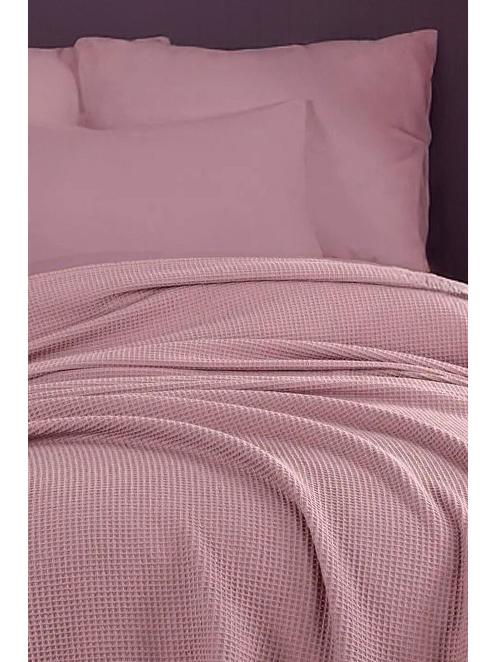 Ecocel Pike Örtü Tek Kişilik 160x230cm Karde Mürdüm-1