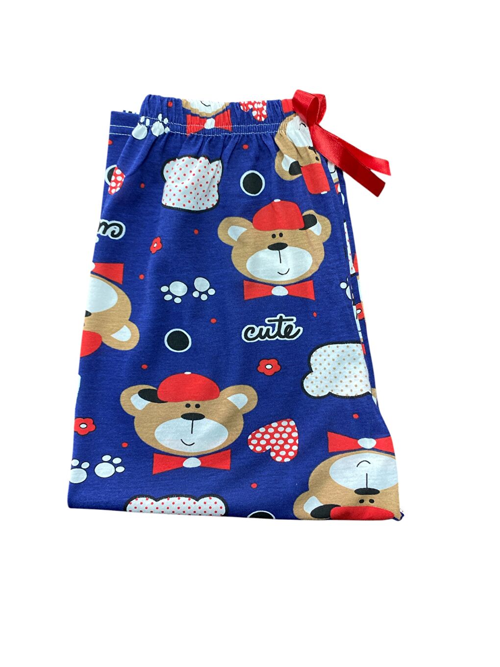 Kadın Lacivert Pamuklu Lastikli Rahat Kapri Pijama Altı-2