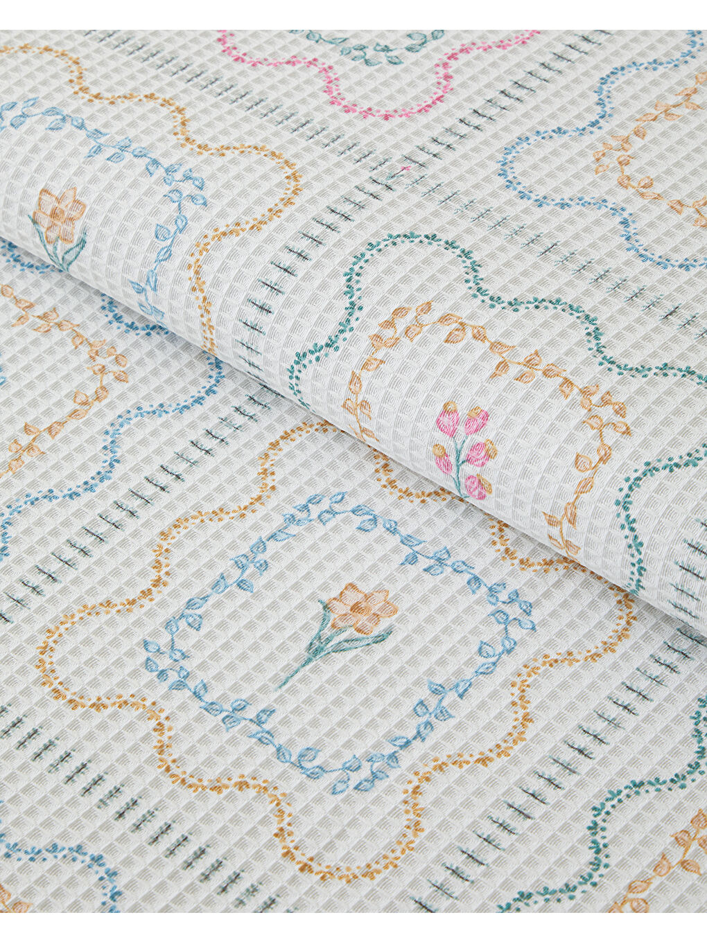 Gentle Florals Tek Kişilik Pike 150x220 cm Yeşil-2