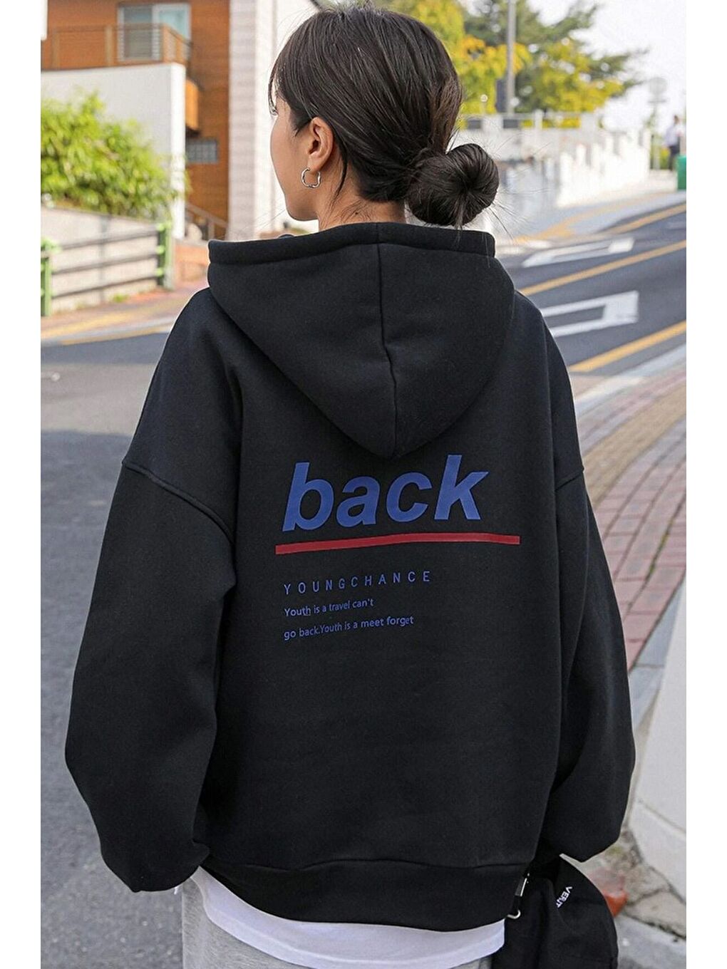 uyguntarz Siyah Unisex Back Sırt Baskılı Sweatshirt - 2