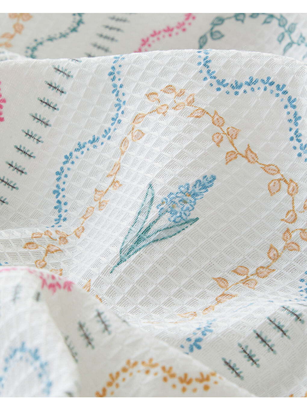 Gentle Florals Tek Kişilik Pike 150x220 cm Yeşil-3