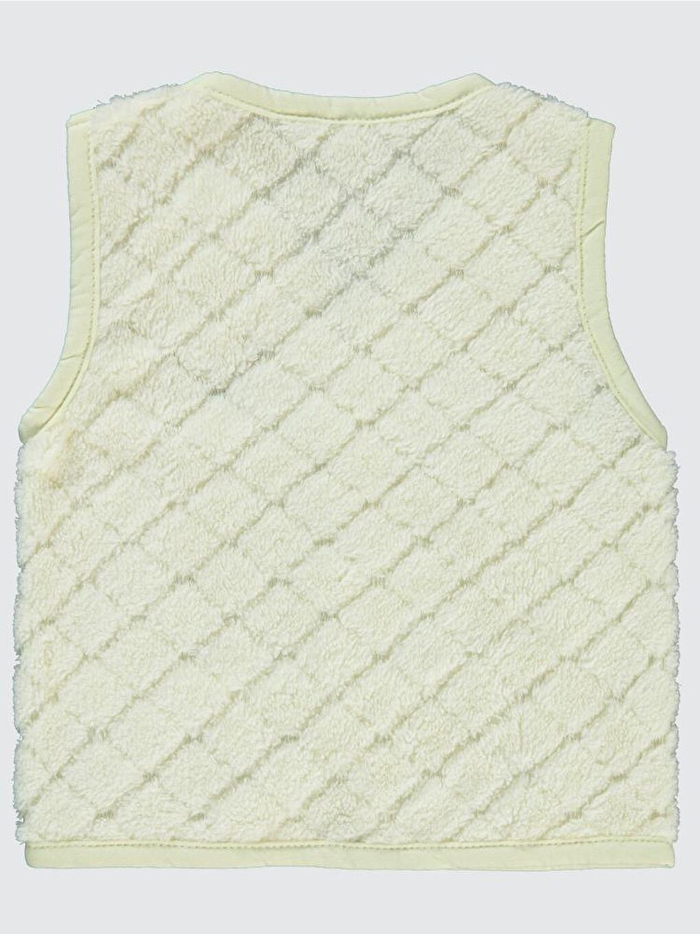 Ekru Baby Düğme Detaylı 6-18 Ay Yelek-1