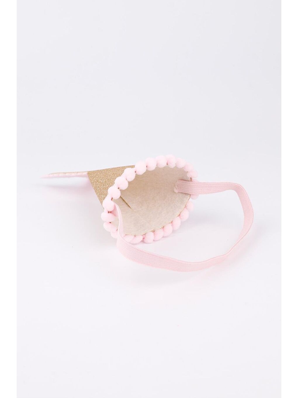 Pembe  Deniz Kızı Kuyruğu Lastikli Kız Çocuk Huni Taç-1