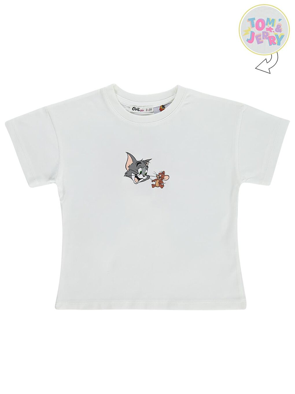 2-5 Yaş Tişört - Kırık Beyaz