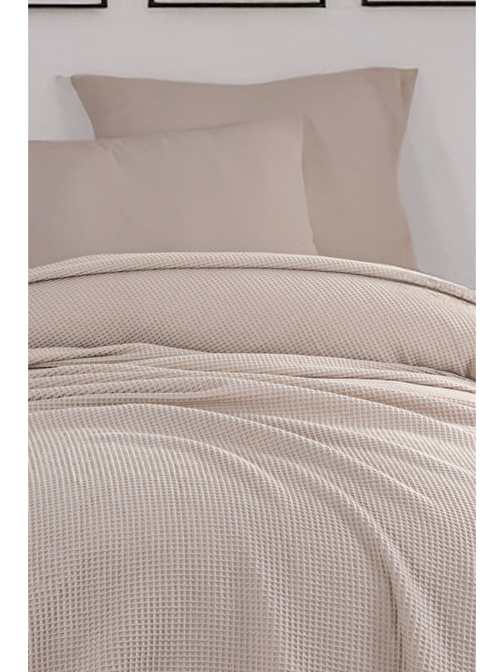 Bej Ecocel Pike Örtü Bebek 100x120cm Karde Vizon Gri-2