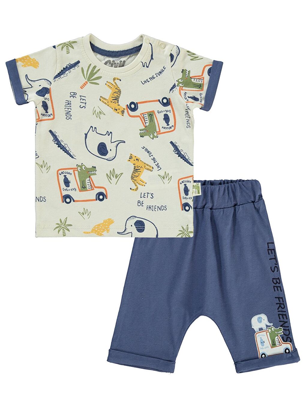 Baby Erkek Bebek Takım 6-18 Ay İndigo