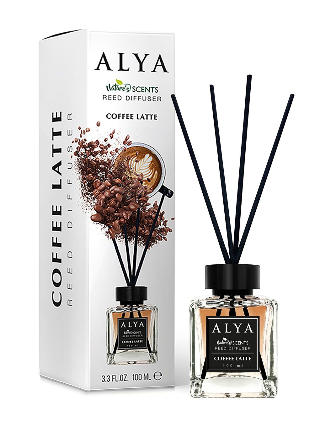 Alya Karışık Nature's Scents Coffee Latte Bambu Çubuklu Oda Kokusu - Latte Kokusu - 1