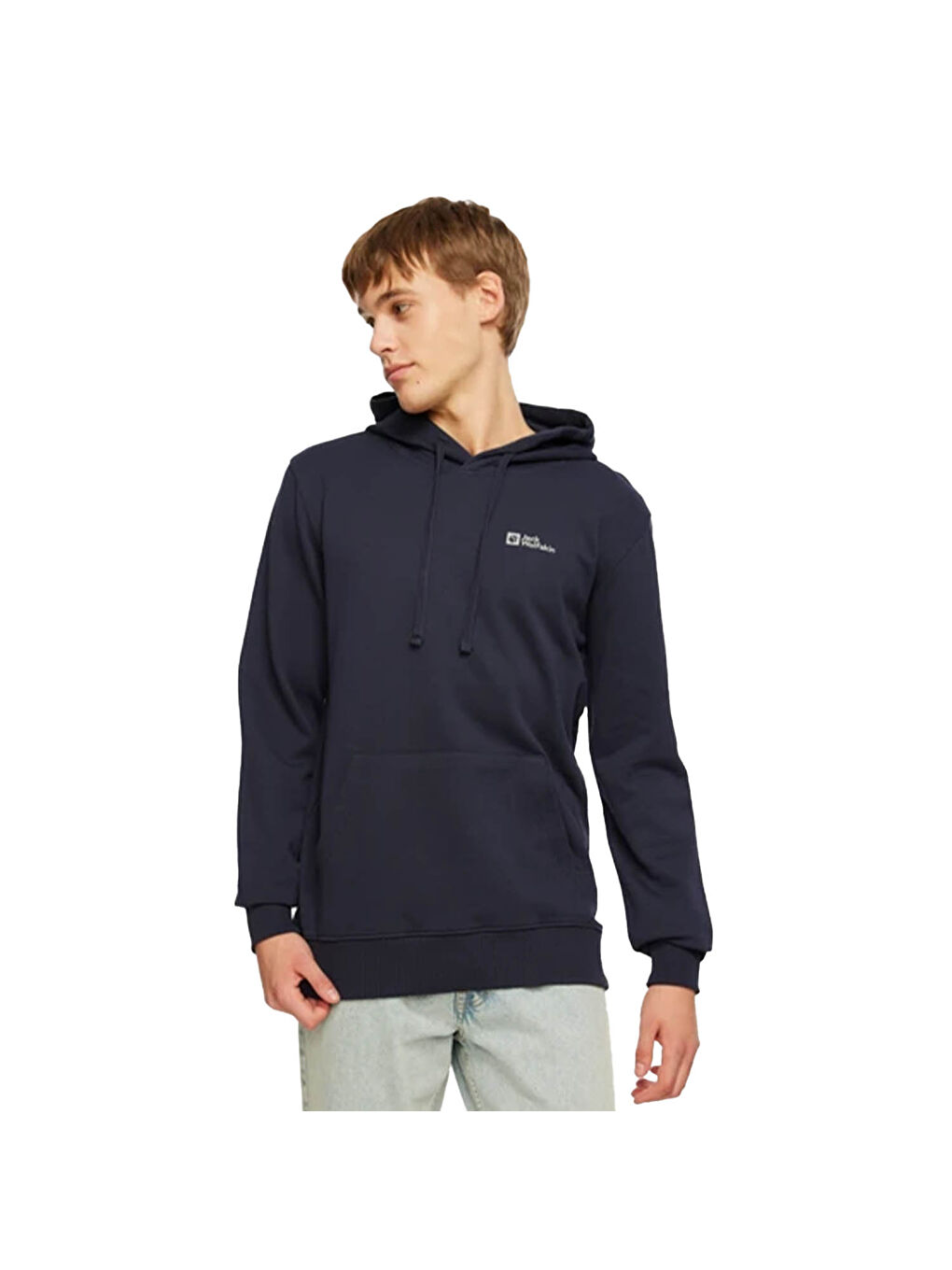 Lacivert Tommy Hoody Erkek Turuncu Kapüşonlu Sweatshirt-1