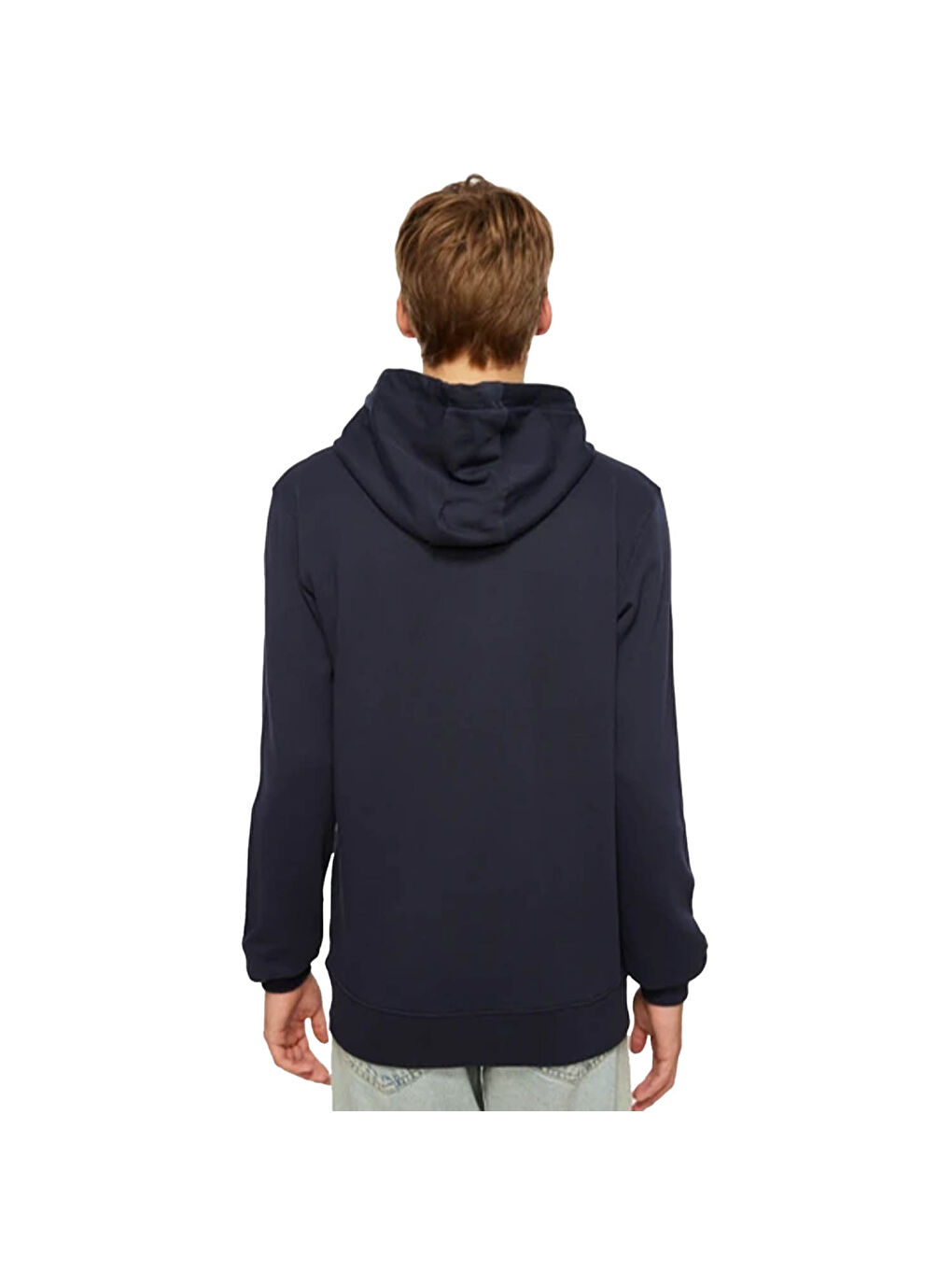 Lacivert Tommy Hoody Erkek Turuncu Kapüşonlu Sweatshirt-4