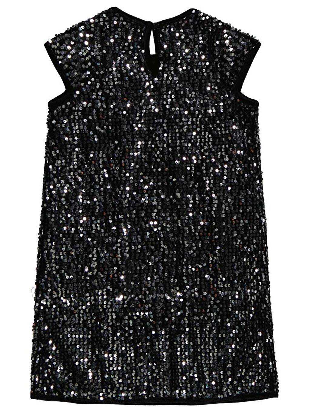 Siyah Girls Pullu 6-9 Yaş Elbise-1