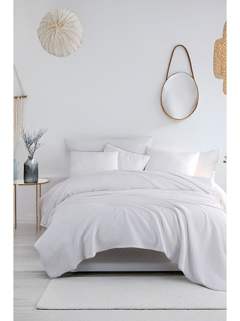 Ecocel Pike Örtü Battal MegaKing 260x230cm Karde Beyaz