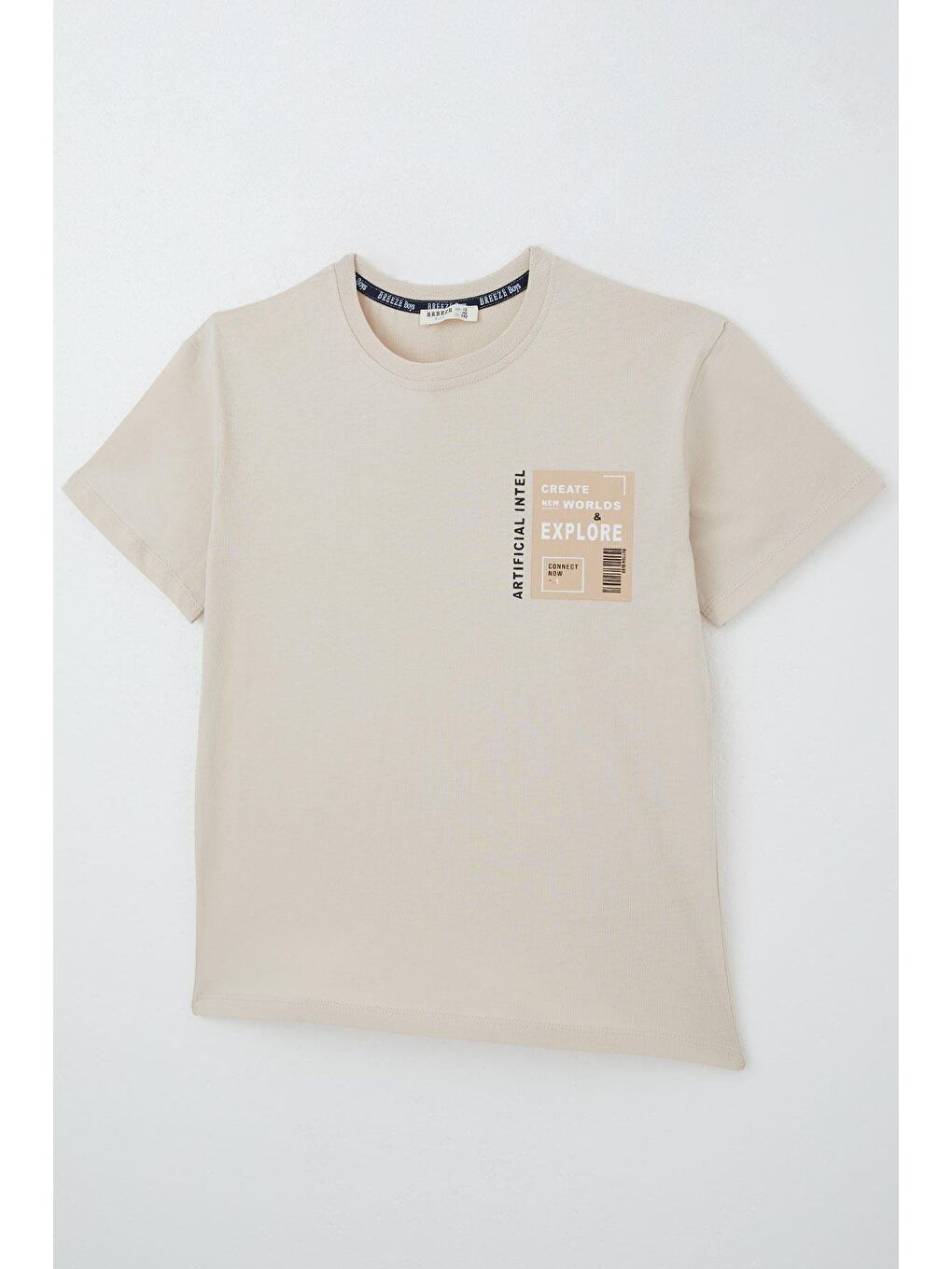 Erkek Çocuk Tişört Webi Keşfet Temalı Bej (9-12 Yaş)-2