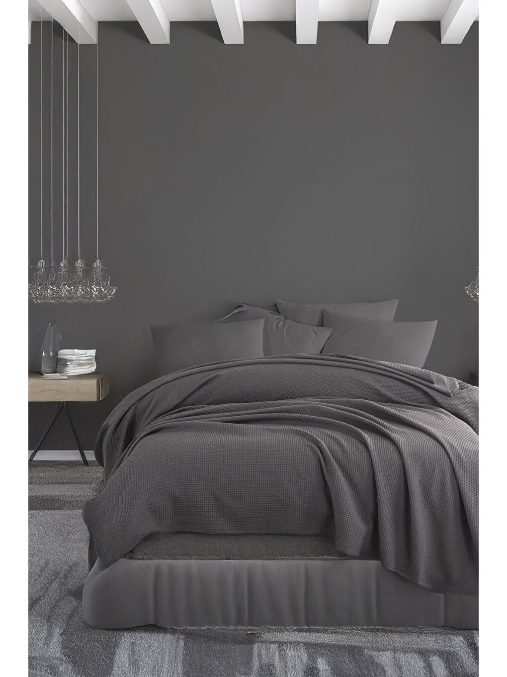 Ecocel Pike Örtü Battal MegaKing 260x230cm Karde Antrasit