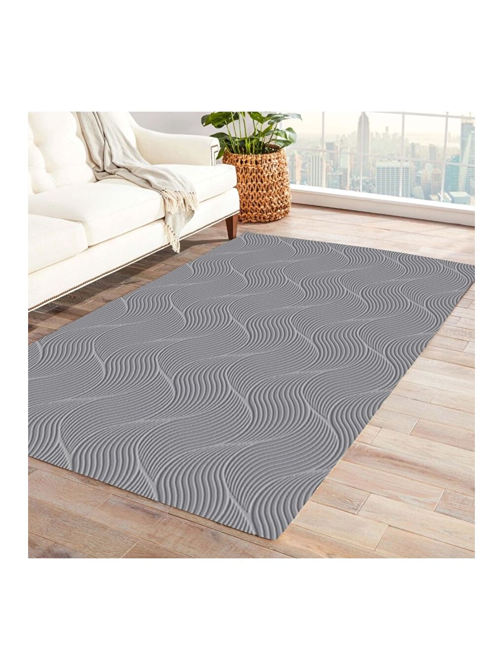 Rölyef Halı 150X220 Orla A.Gri A.GRI