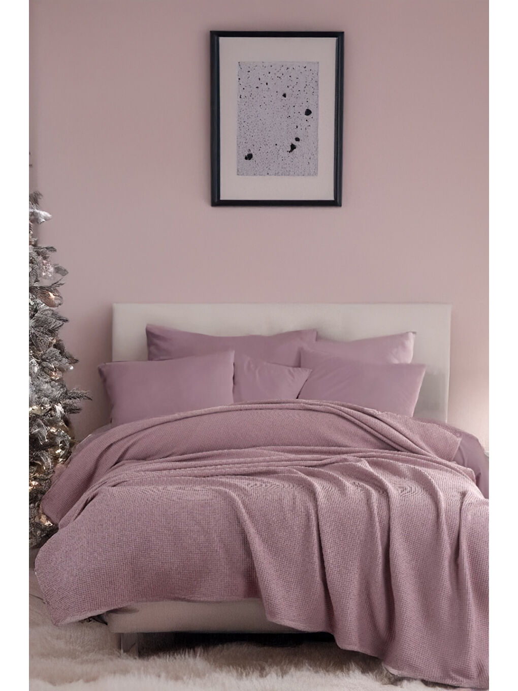 Ecocel Pike Örtü Battal King 240x230cm Karde Mürdüm