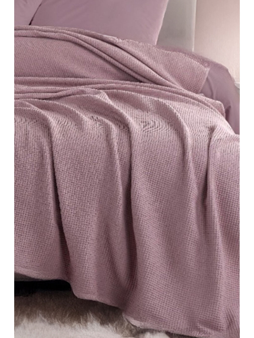 Ecocel Pike Örtü Battal King 240x230cm Karde Mürdüm-1