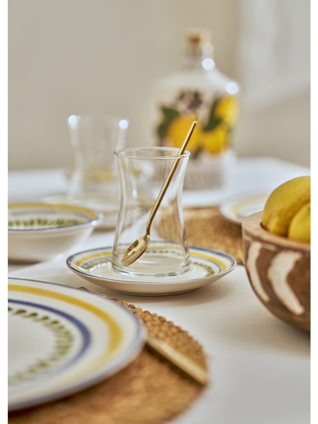Karışık Lemoncello Porselen 52 Parça 12 Kişilik Kahvaltı Takımı-4