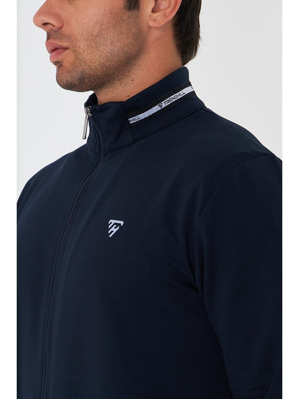 Erkek Pamuklu Dik Yakalı Eşofman Takımı Lacivert 5749-L-6